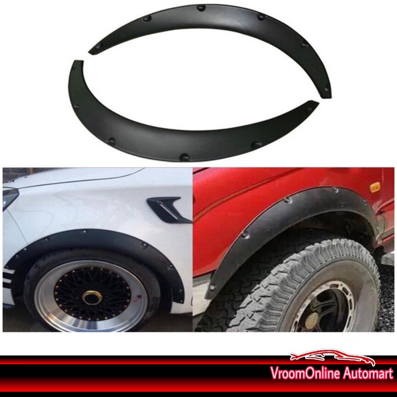 Universal Flexible Car Fender Flares Extra Wide Body Wheel Arches4Pcs 3.5"/90mm Car Avant Arrière Bavettes