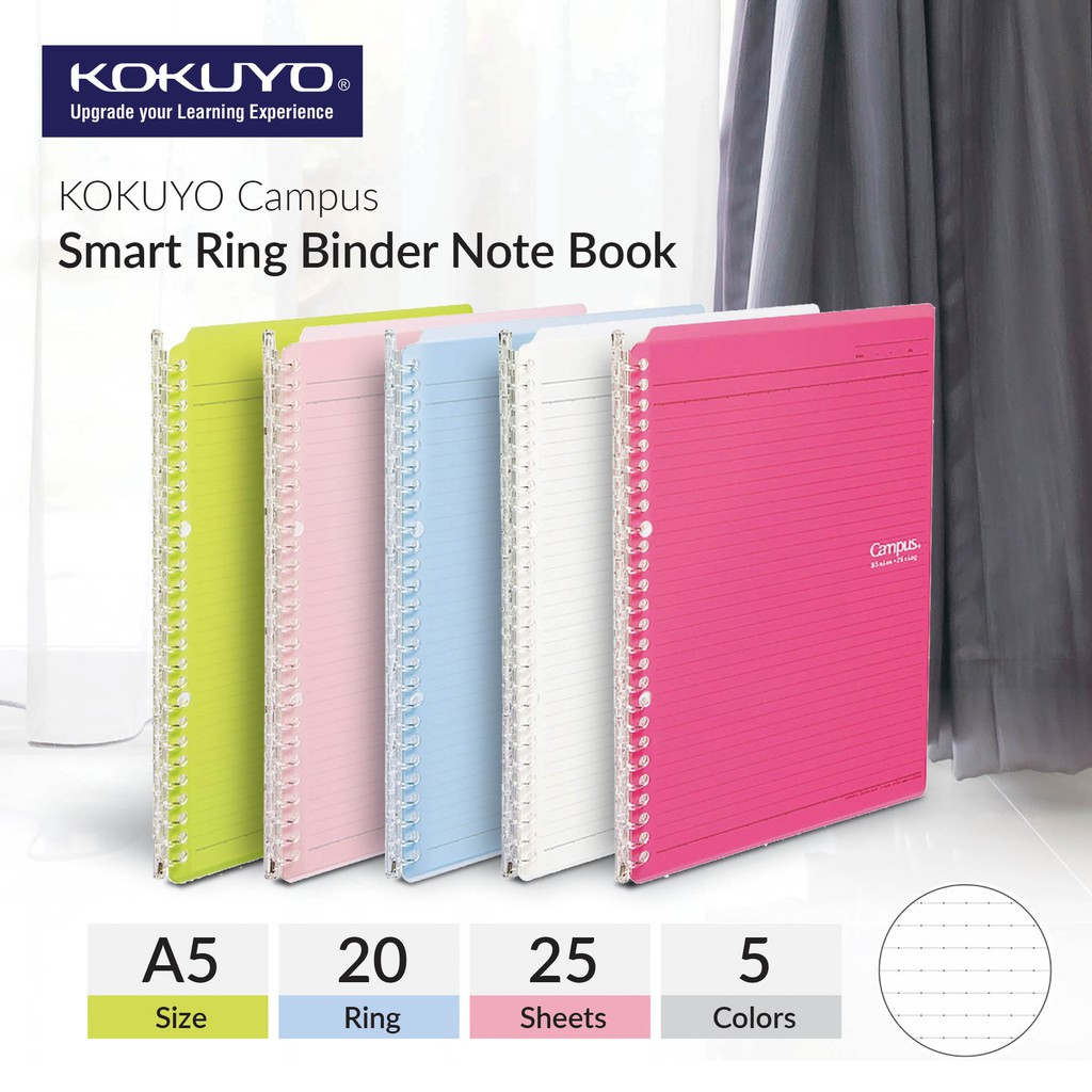 Kokuyo Campus Smart Ring Binder Notebook A5 RUSP130N Shopee Malaysia