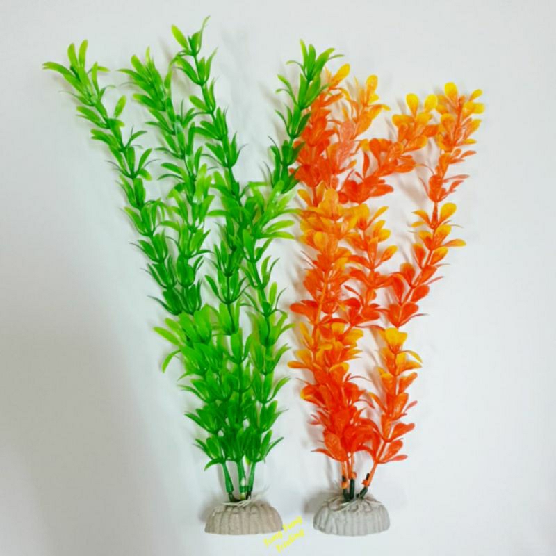 Ready Stock Aquarium Plastic Tree Plant Green Pokok Akuarium Hiasan ...