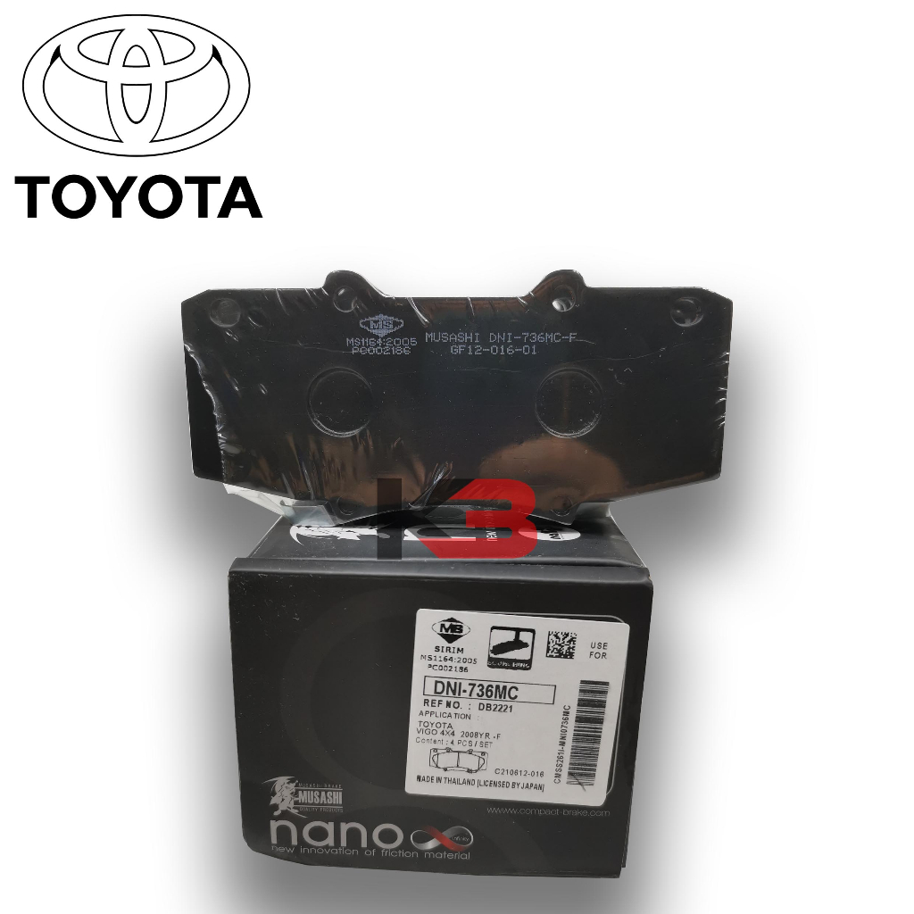 TOYOTA HILUX 13" KUN25 4X4 , HILUX KUN26 3.0 4X4 2011 FRONT NANO BRAKE