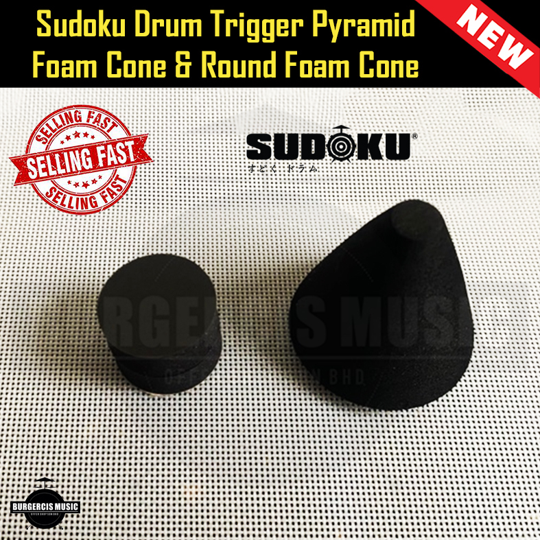Sudoku Drum trigger (Piezo Dual Zone /Trigger Pyramid Foam Cone & Round