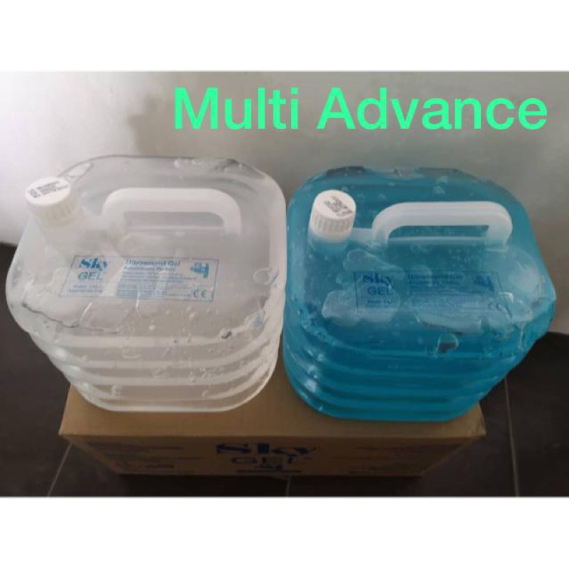 (Ready Stock) Skygel Brand Premium Ultrasound Gel 5kg/kettle (Blue or Clear) Blue Exp16/01/26