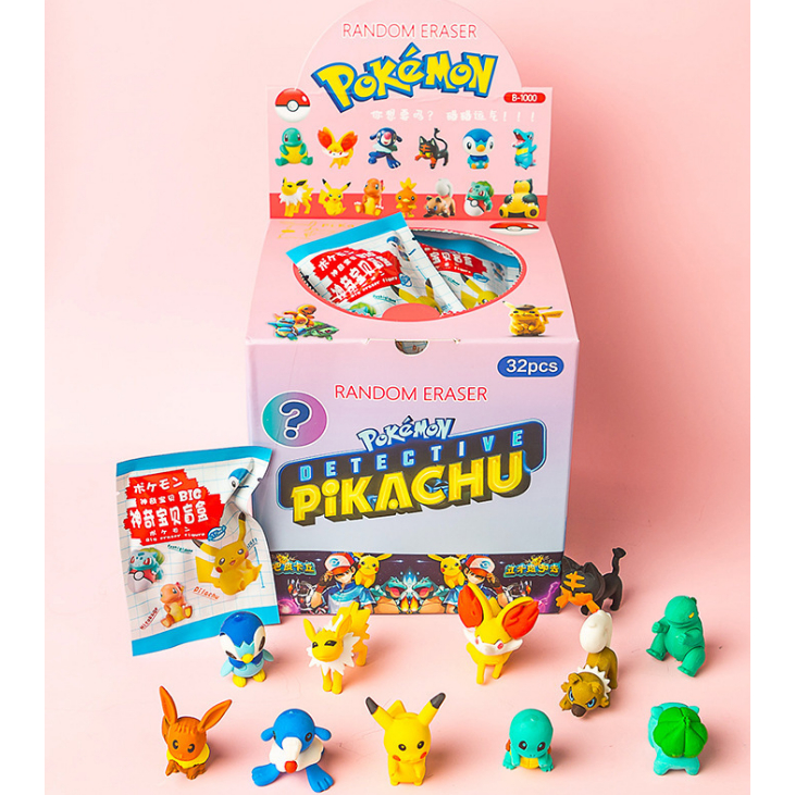 ☘️MLL☘️Pokemon/Crayon Shinchan/Sanrio Blind Bag Cute Detachable Eraser ...