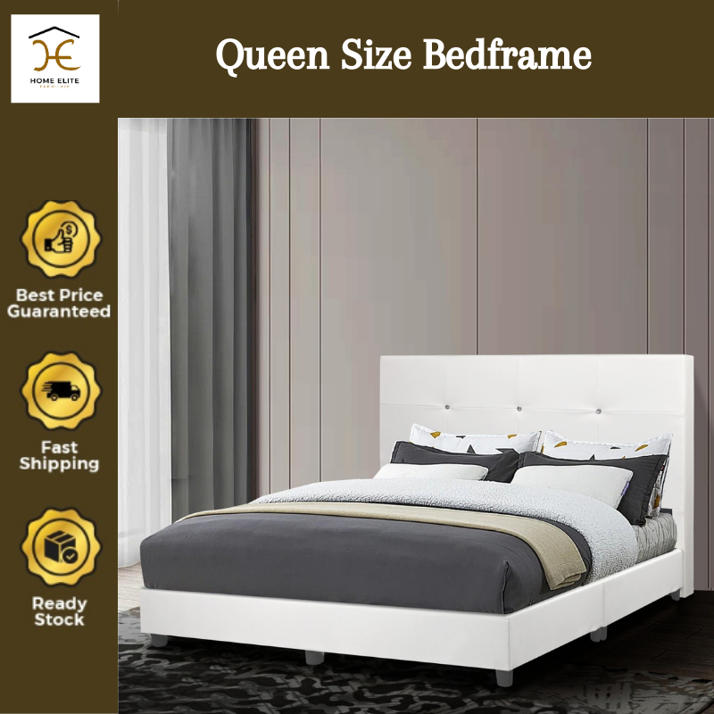 Ready Stock Home Elite Divan Queen Bed Frame 3 Inch Headboard Katil Queen Bed Furniture Murah 