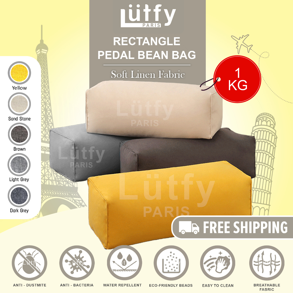 [Ready Stock] Rectangle Bean Bag Stool with 1.5 kg(+/) FILLING BEAN