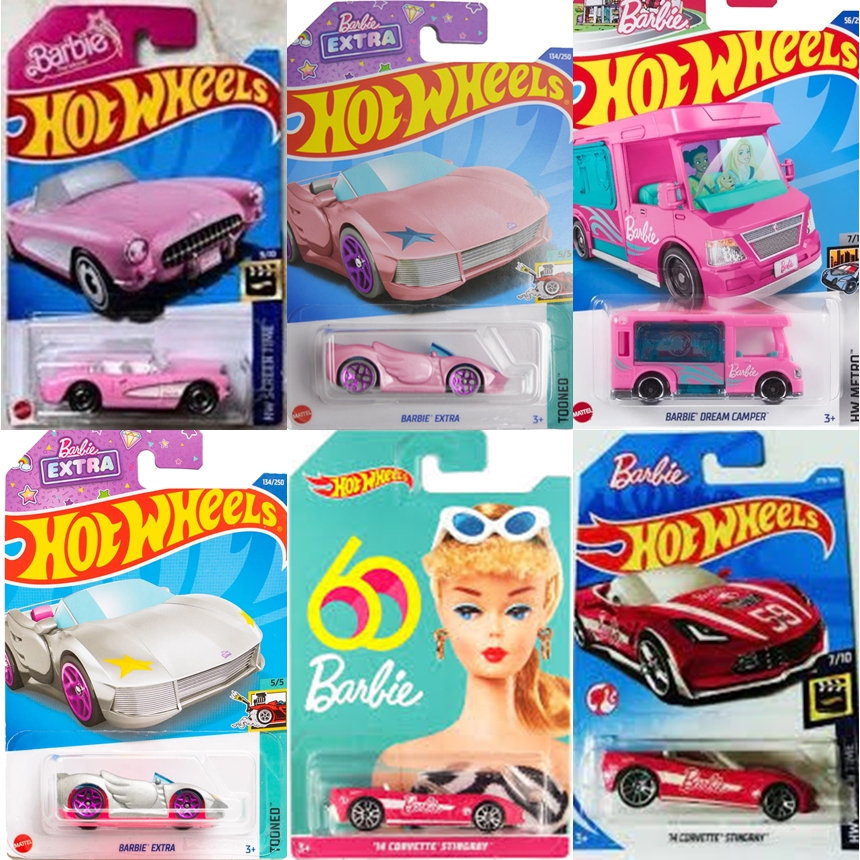 Hot Wheels BARBIE, Barbie Dream Camper 2022 ,1956 Corvette, 60 Barbie ...