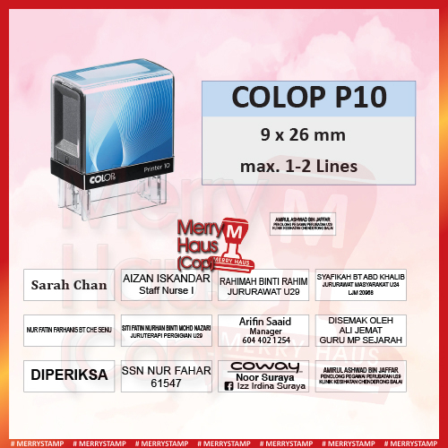 SAME DAY POS * Rubber Stamp * COLOP Printer Line Round Stamp Self
