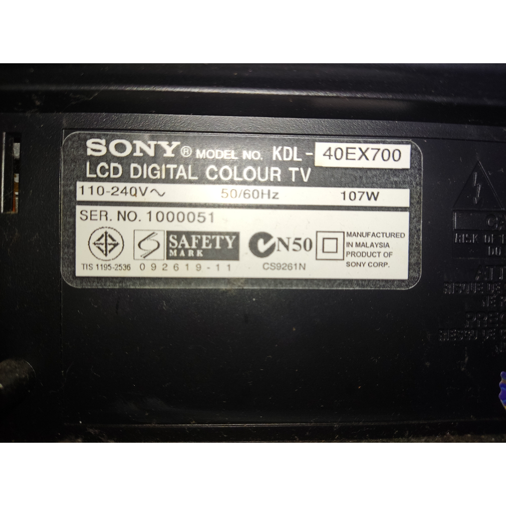 SONY KDL40EX700 Main Board, Power Supply Board, Logic Board, Speaker