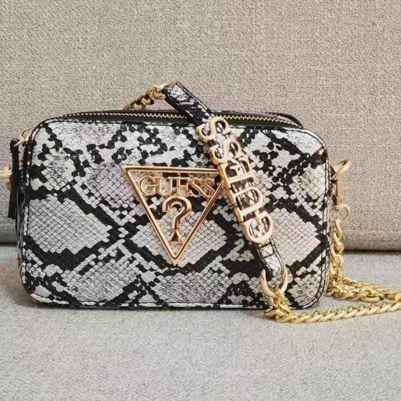 ORIGINAL Guess CARLINA LOGO Double Zip Crossbody READY STOCK