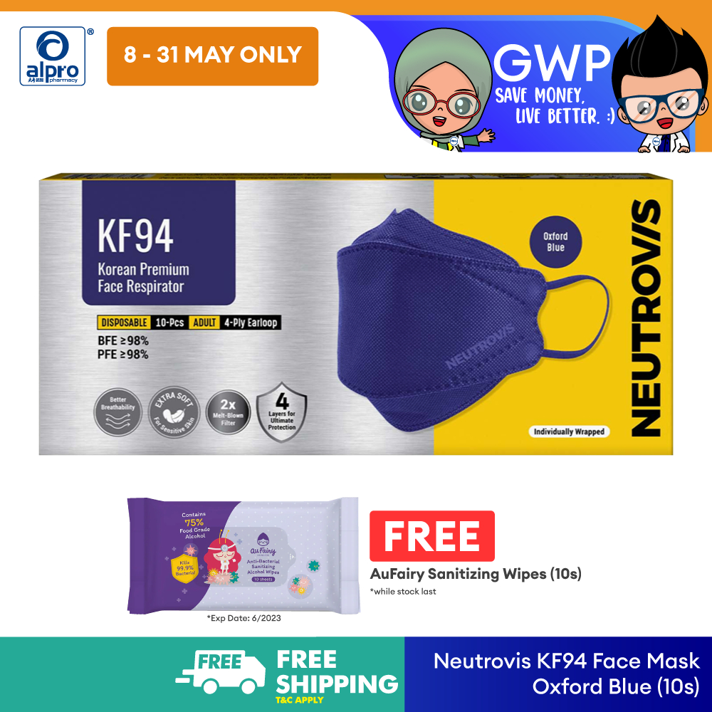 Neutrovis KF94 Korean Premium Disposable 4ply Face Mask with Earloop