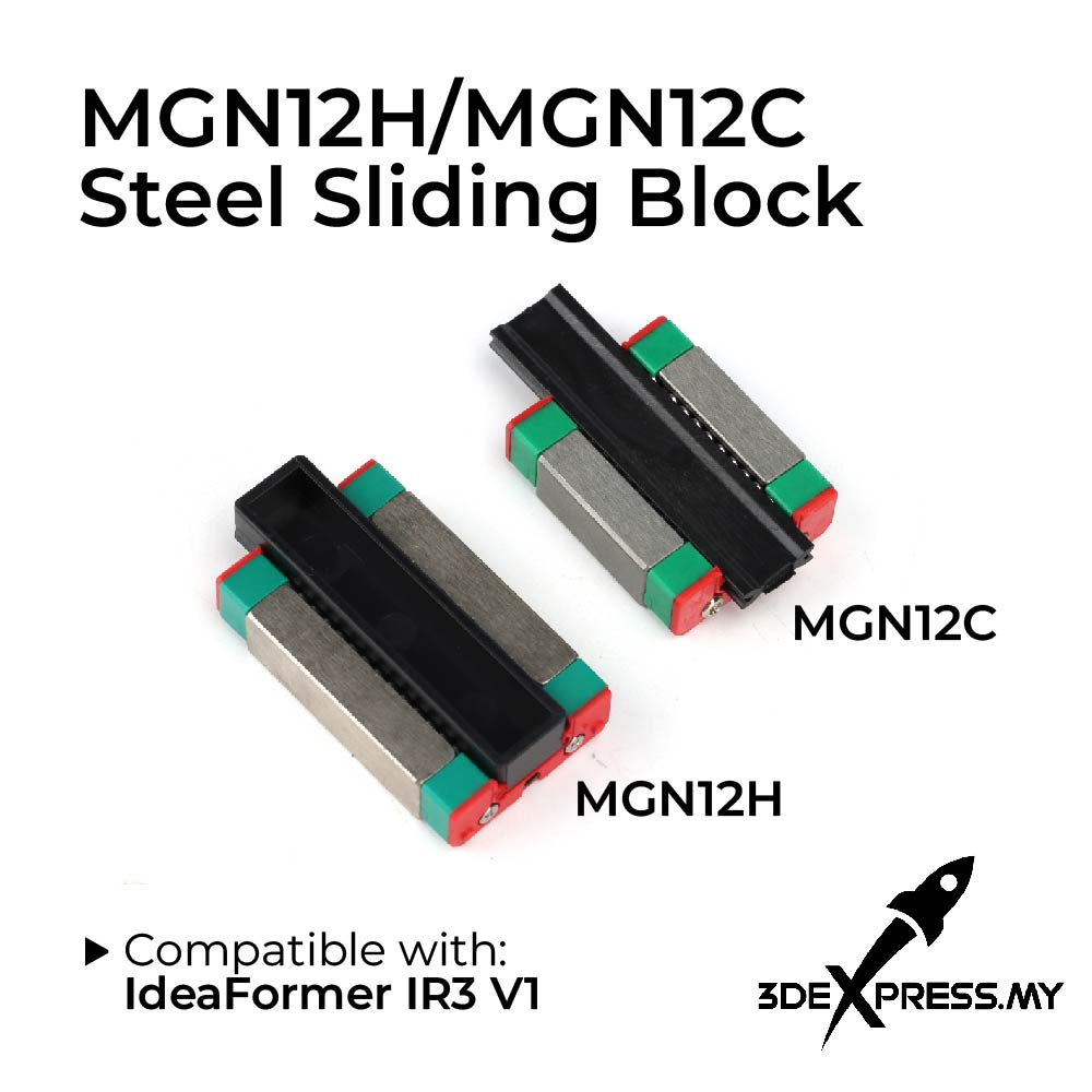 12mm Linear Guide 400/ 500/ 600mm + 1pcs MGN9C/12C/12H/12 slider block bearing linear guide for 3D printer