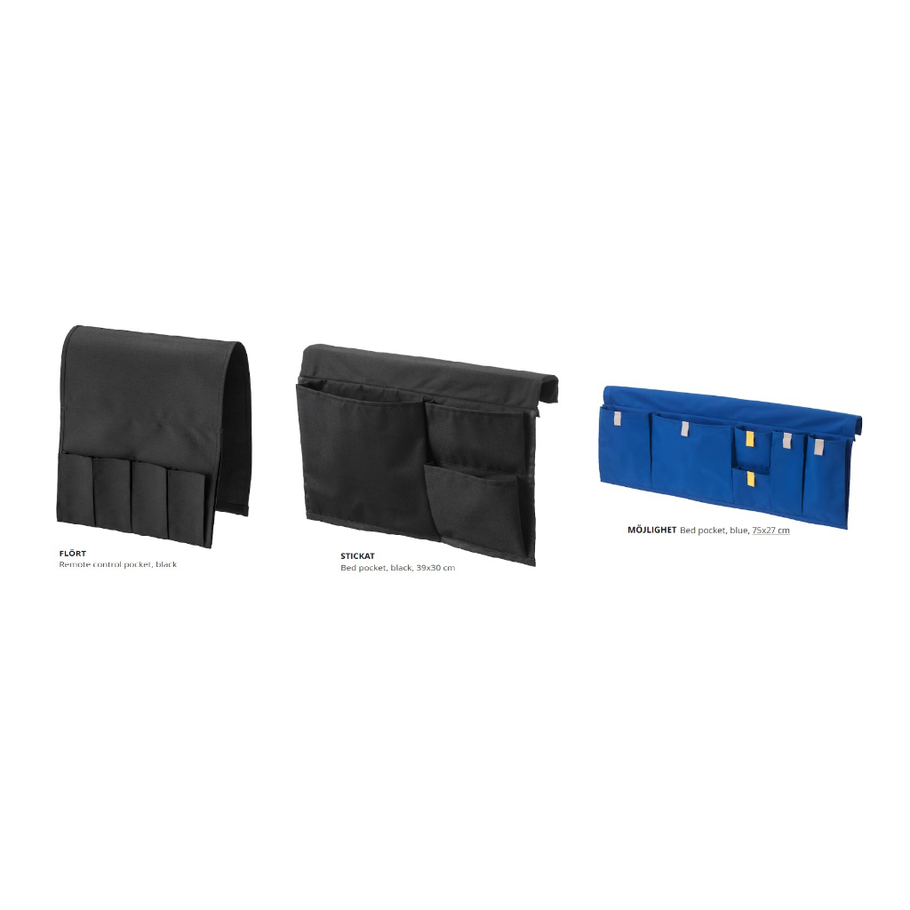 IKEA FLORT TV Aircond Remote Control Pocket STICKAT Bed Pocket