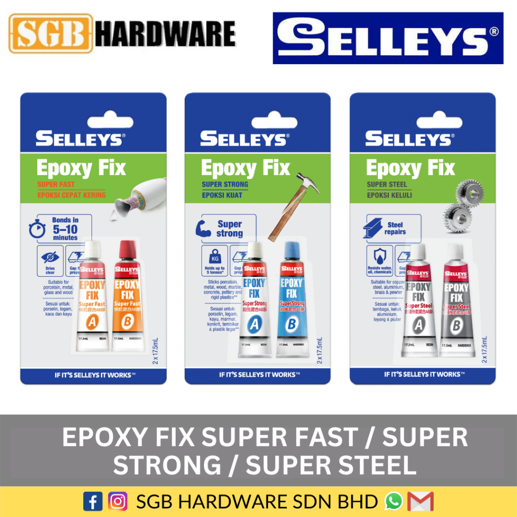 Selleys Epoxy Fix Super Steel / Epoxy Fix Super Fast / Epoxy Fix Super