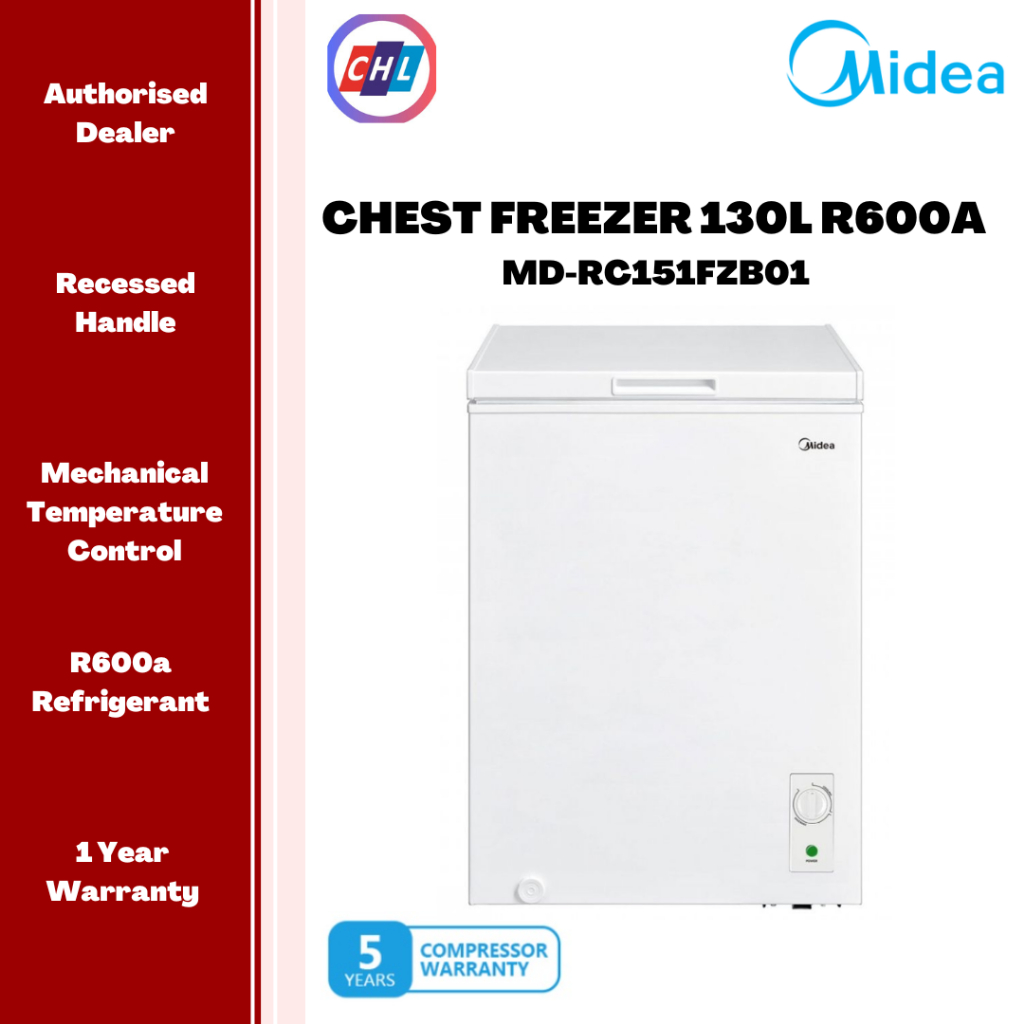 MIDEA 130L CHEST FREEZER MDRC151FZB01 [READY STOCK] ORIGINAL