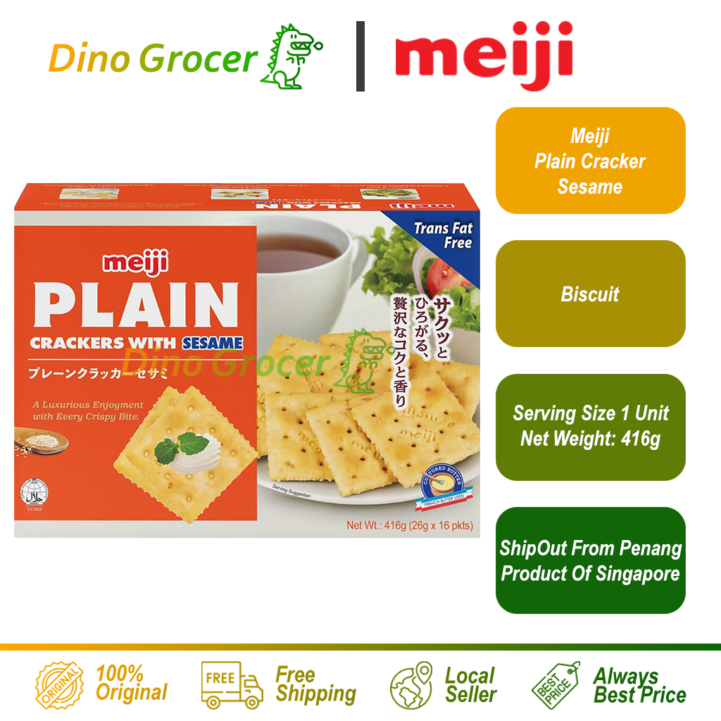 Meiji Plain Cracker Sesame 416g 明治苏打饼芝麻味 Shopee Malaysia