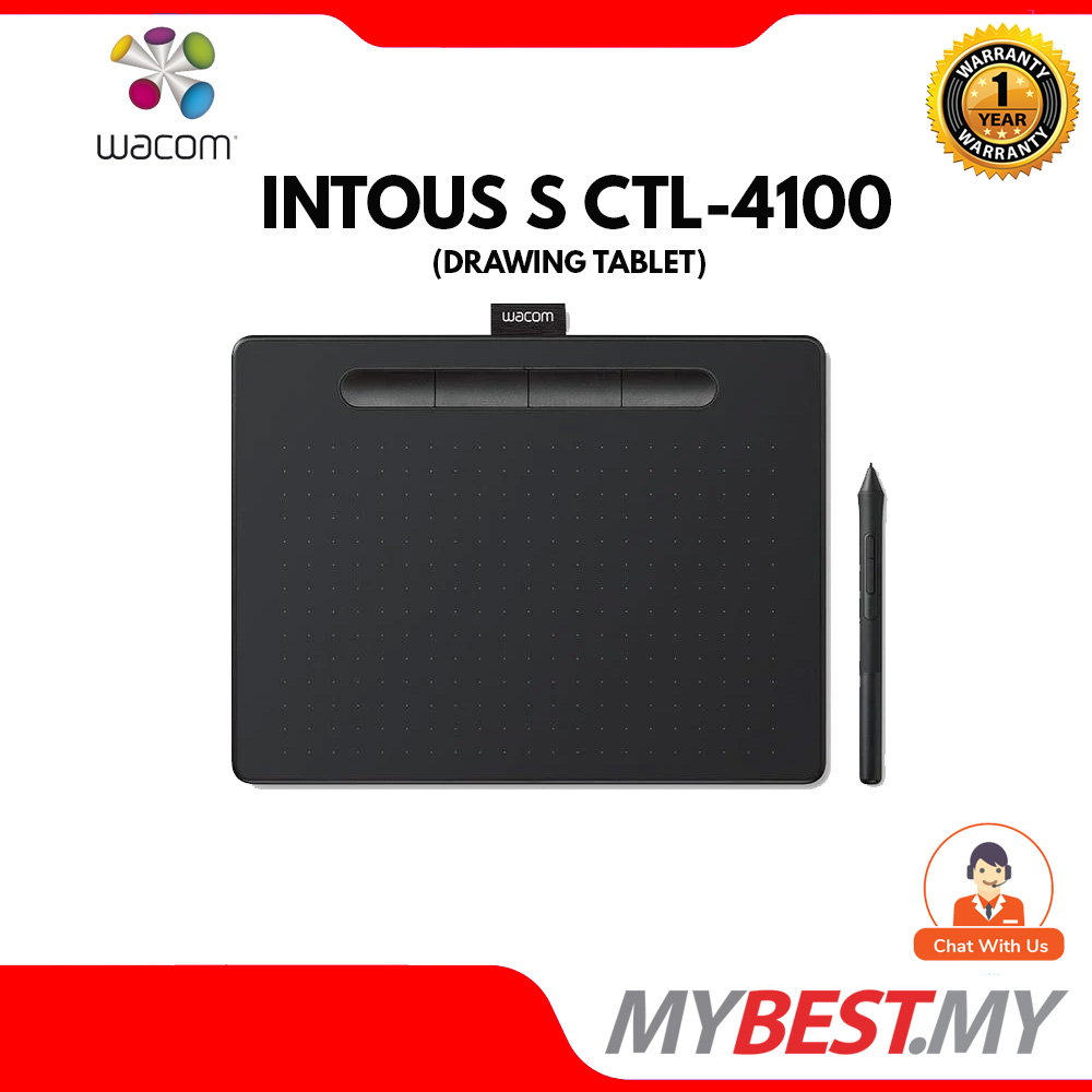 CTL4100 Intuos S Drawing Tablet Black (CTL4100/K0CX) Shopee