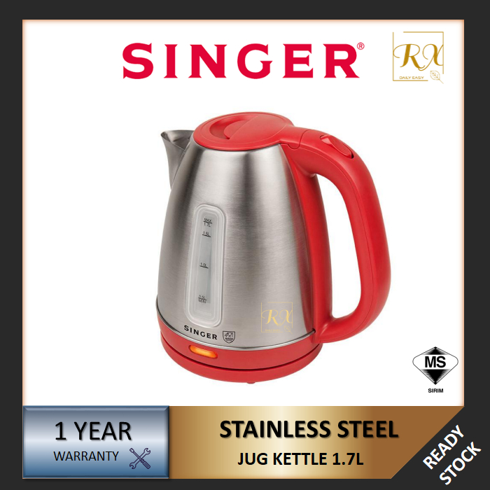 [BUBBLE WRAP] SINGER JK171S 1.7L SUS304 STAINLESS STEEL JUG KETTLE ...