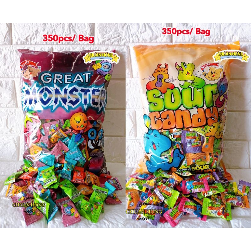 Great Monster Candy Sour Candy Gula Hantu 175pcs / 350pcs | Shopee Malaysia