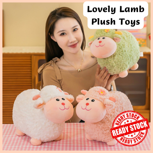 Plush sales lamb chair