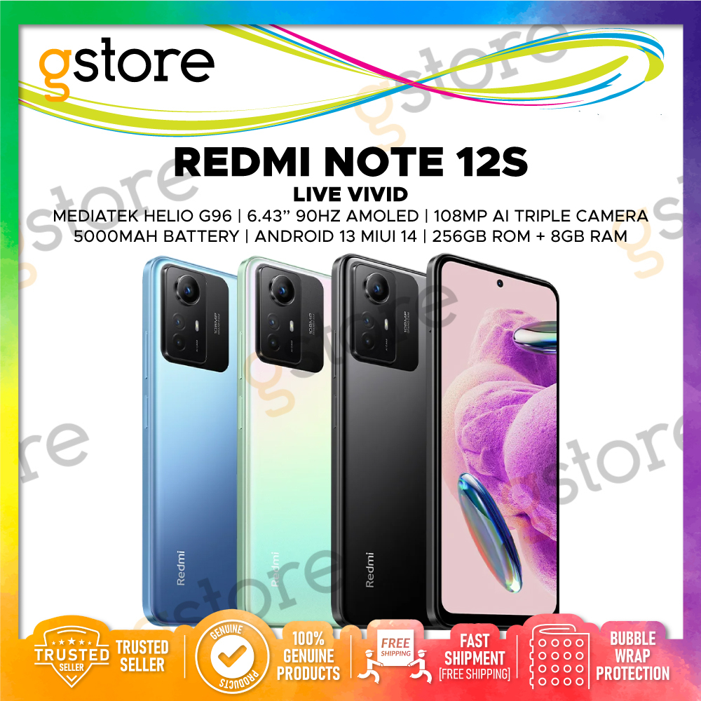 [Malaysia Set] Redmi Note 12S (256GB ROM 8GB RAM) 1 Year Xiaomi