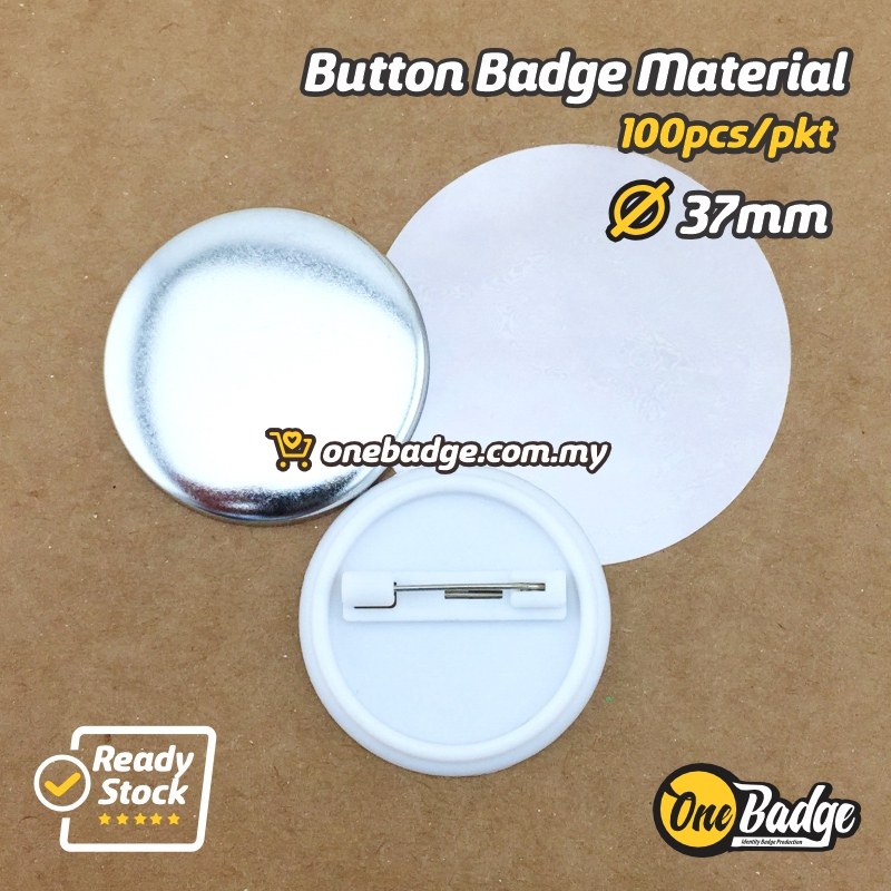 37mm Bahan Butang Lencana | 100pcs 37mm Bahan Button Badge Kosong ...