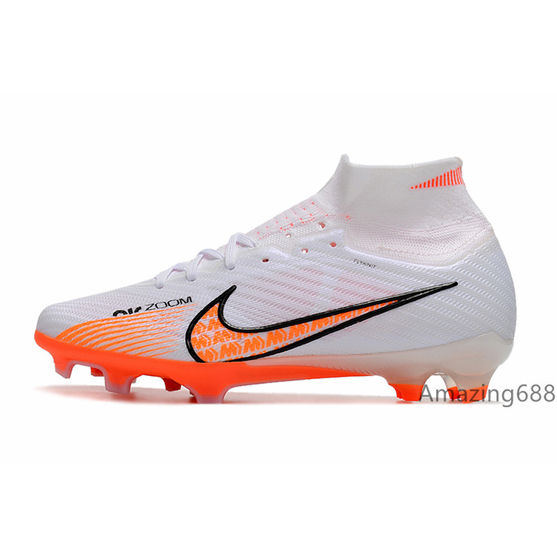 Nike Air Zoom Mercurial Superfly IX Elite FG Men Outdoor Kasut Bola Sepak shoes White Orange 