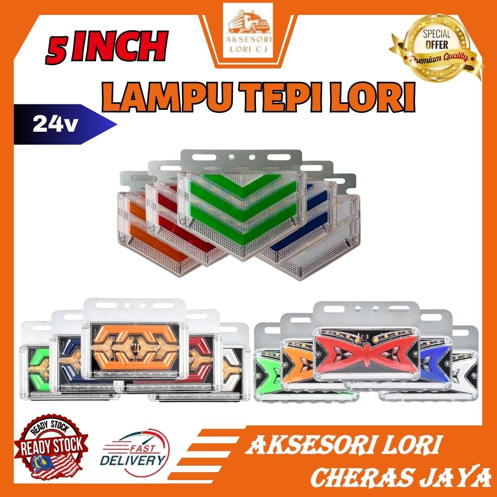 AKSESORI LORI CHERAS JAYA SIDE LAMP LORI 24V SIDE MARKER LAMP 24V MERAH