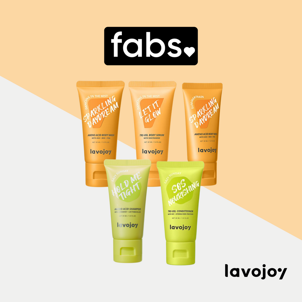 LVJ lavojoy Hair & Body Travel Pack Shampoo, Conditioner, Body Wash