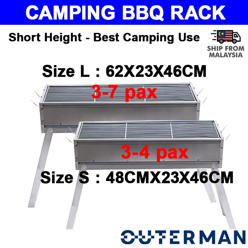 OUTERMAN Outdoor Portable Folding BBQ Grill Heating Rack | Shopee Malaysia