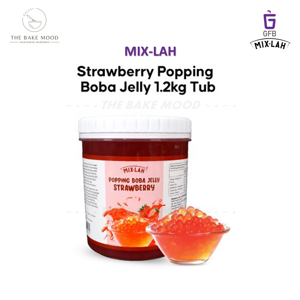 MIXLAH Strawberry Popping Boba Ball Jelly Ball Fruit Popping Ball 1