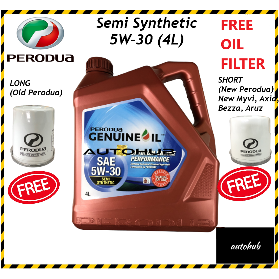 Free Oil Filter Perodua W Semi Synthetic Engine Oil Lubricant Minyak