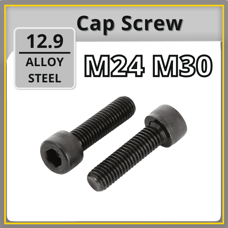 M24 M30 Hex Socket Cap Screw DIN912 Alloy Steel Grade 12.9 Black
