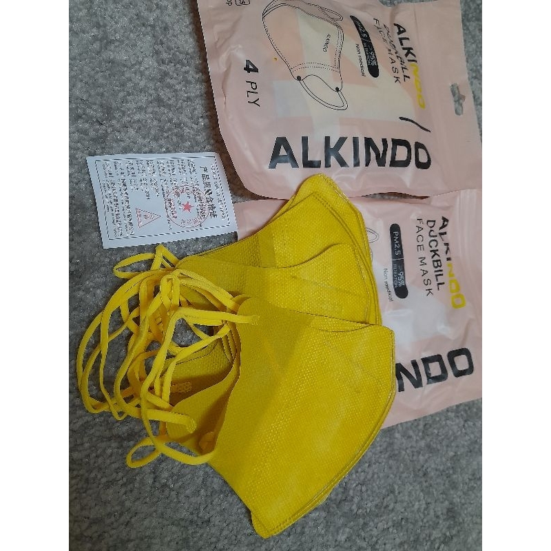 [[MSIA READY STOCK]]ALKINDO DUCKBILL 3D EARLOOP FACE MASK 4 PLY 10 PCS ...
