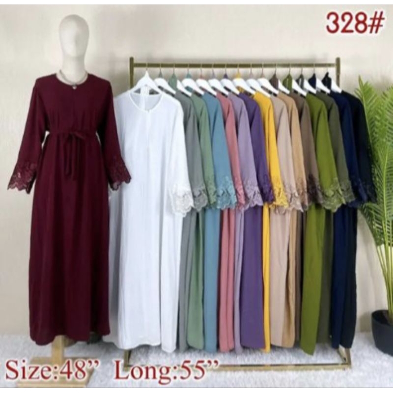 🔥TMB🔥Kaftan lace 328 / Abaya lace viral / Kaftan zip depan | Shopee ...