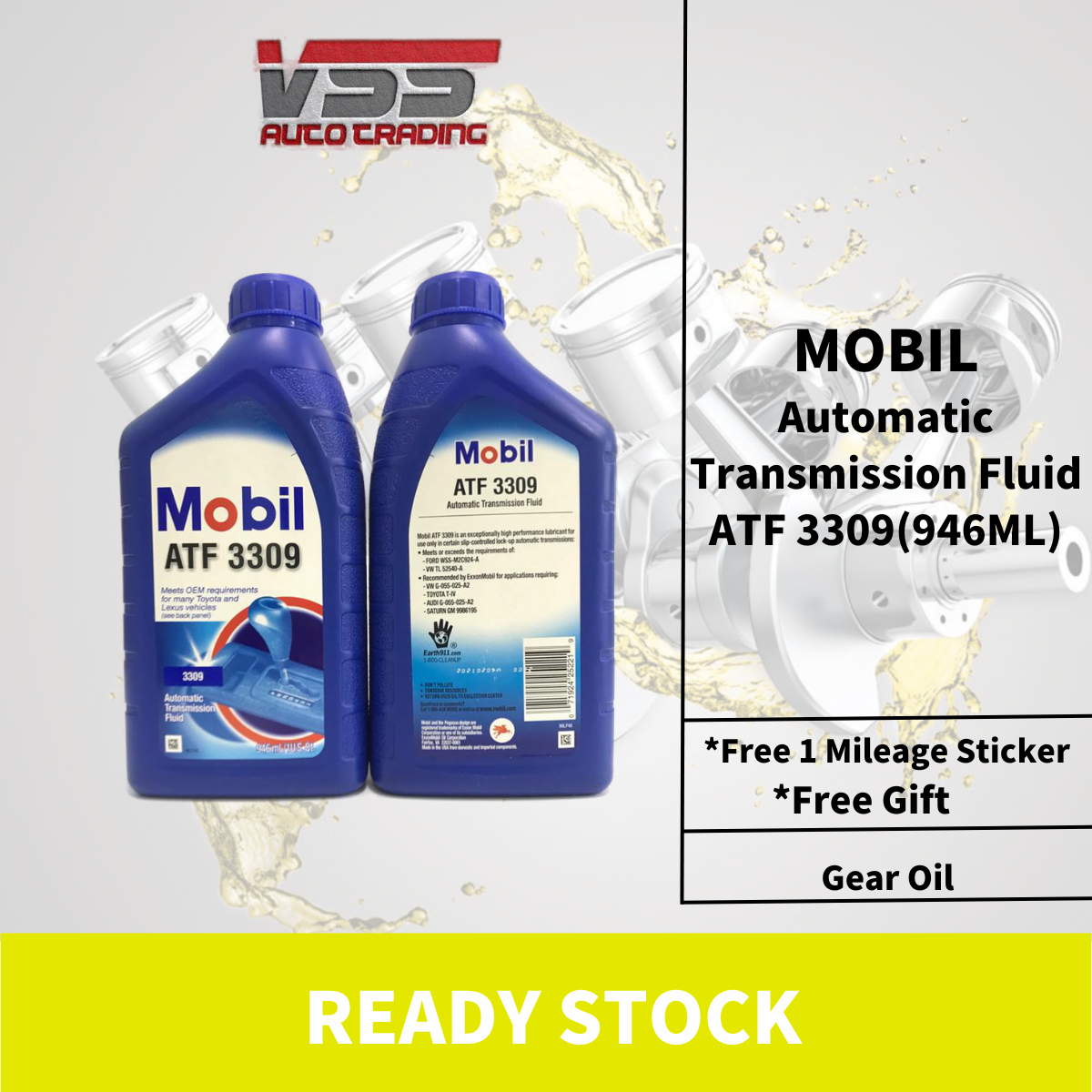 MOBIL ATF 3309 Transmission Fluids [946ML] | Shopee Malaysia