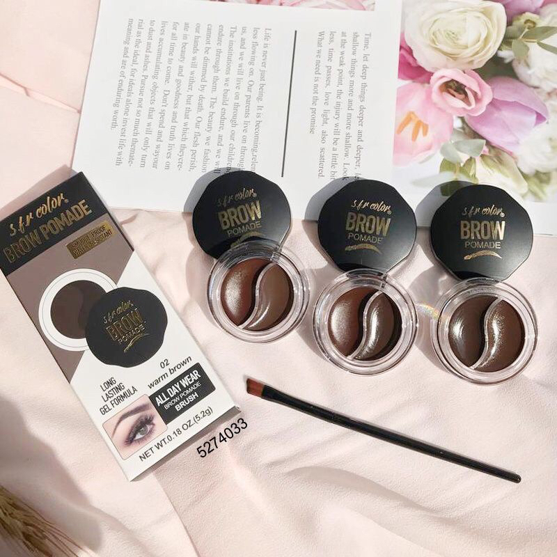 sfr colour gel brow pomade 2in1 soft brown | Shopee Malaysia
