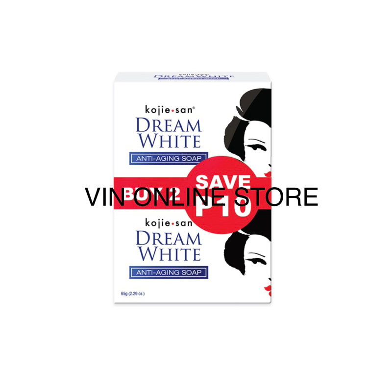 2 X Kojie San Dream White Anti-Aging Seife 135 G - Mit Kollagen & Elastin, Für Hellere, Straffere Haut