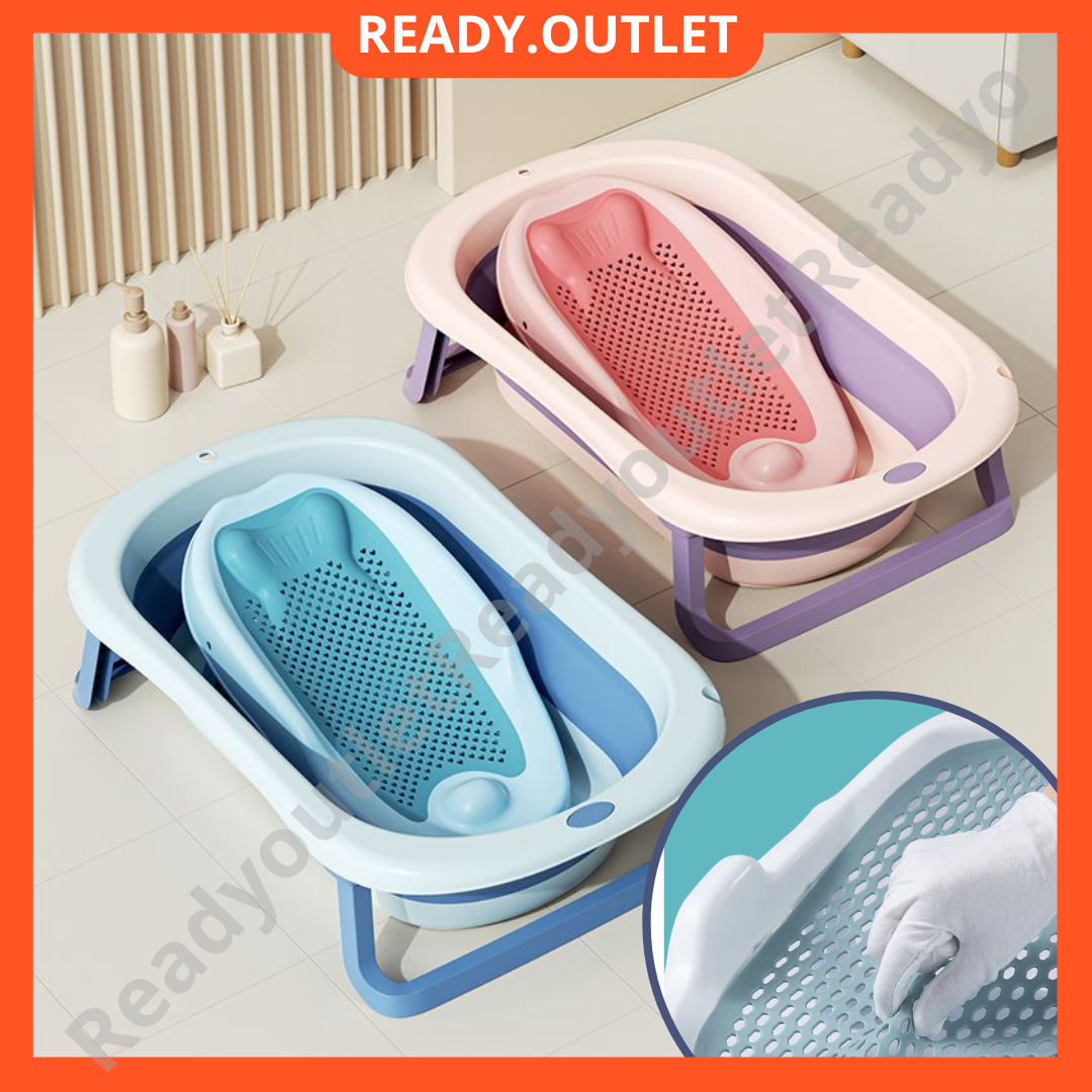 Baby Bath Tub Net Seat Support Cushion Protect Foldable Safety Infant ...