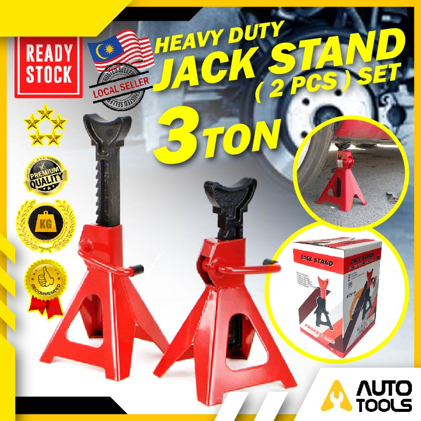 3 Ton Jack Stand Car Heavy Duty Rugged Car Kereta Garage Repair ( 2 Pcs