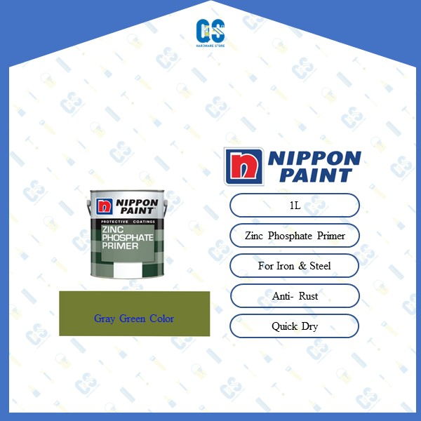 Nippon Paint Zinc Phosphate Primer 1L (Undercoat Besi) Anti Rust