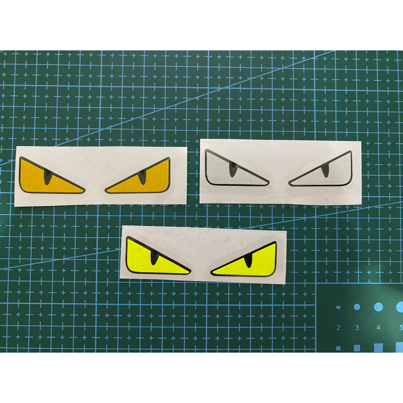 Sticker Mata Kuning fendi eye Pantul Cahaya cutting sticker overlap ...