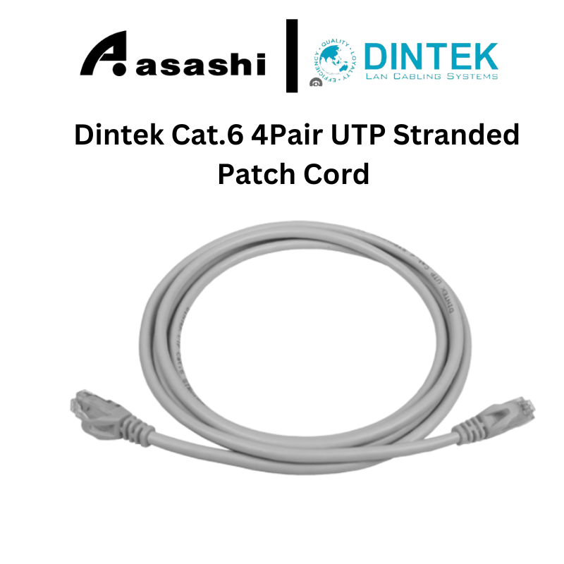 Dintek Cat.6 4Pair UTP Stranded Patch Cord (1/2/3/5/10/15/20 Meter ...