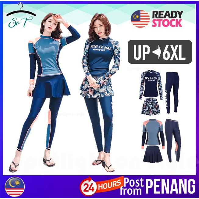 [88] Women Swimwear Swimming Suit Muslimah Diving Suits Long Pants