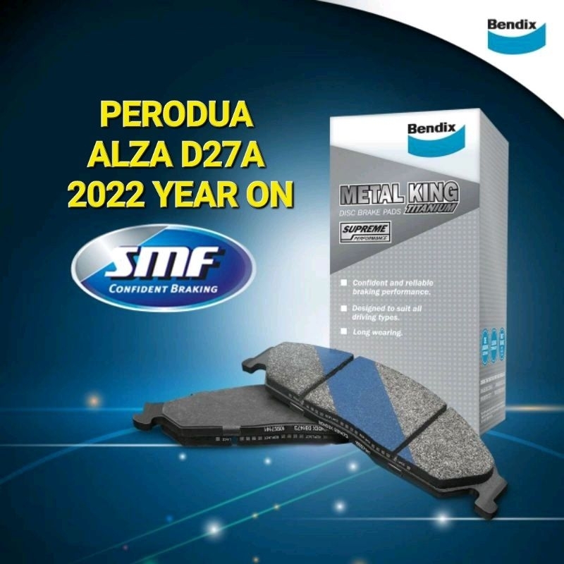 BENDIX REAR DISC BRAKE PAD PERODUA ALZA D27A 2022 YEAR ON Shopee Malaysia