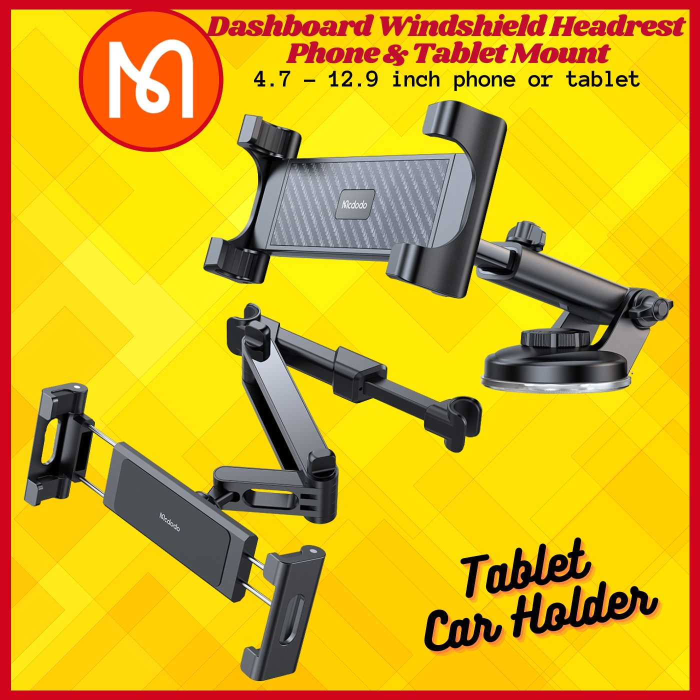 【Ready Stock】Mcdodo Universal Car Back Seat Tablet Stand 360degree