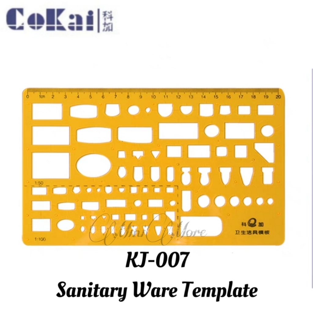 (MiniMore) COKAI Technical Drawing Template Ruler - Architectural ...