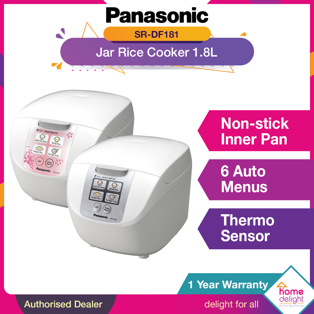 Panasonic Jar Rice Cooker Non Stick 1.8L Fuzzy Logic [ SRDF181