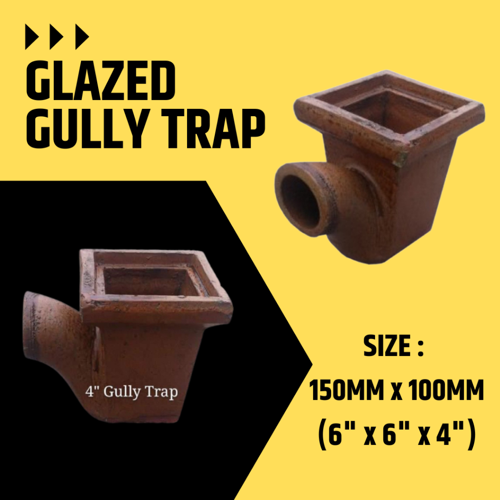 [TKM] clay gully trap 150mmx100mm Glazed Gully Traps 6