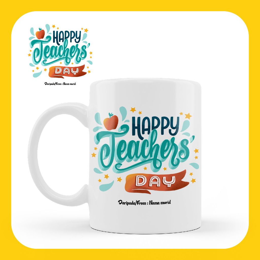 𝗥𝗲𝗮𝗱𝘆 𝗠𝗮𝗱𝗲 𝗗𝗲𝘀𝗶𝗴𝗻 Mug Hari Guru Gift Mug Hadiah Hari Guru Hari