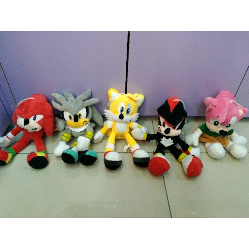 Ready Stock 现货 Sonic Soft toys plush toys sonic amy rose knuckles tails ...